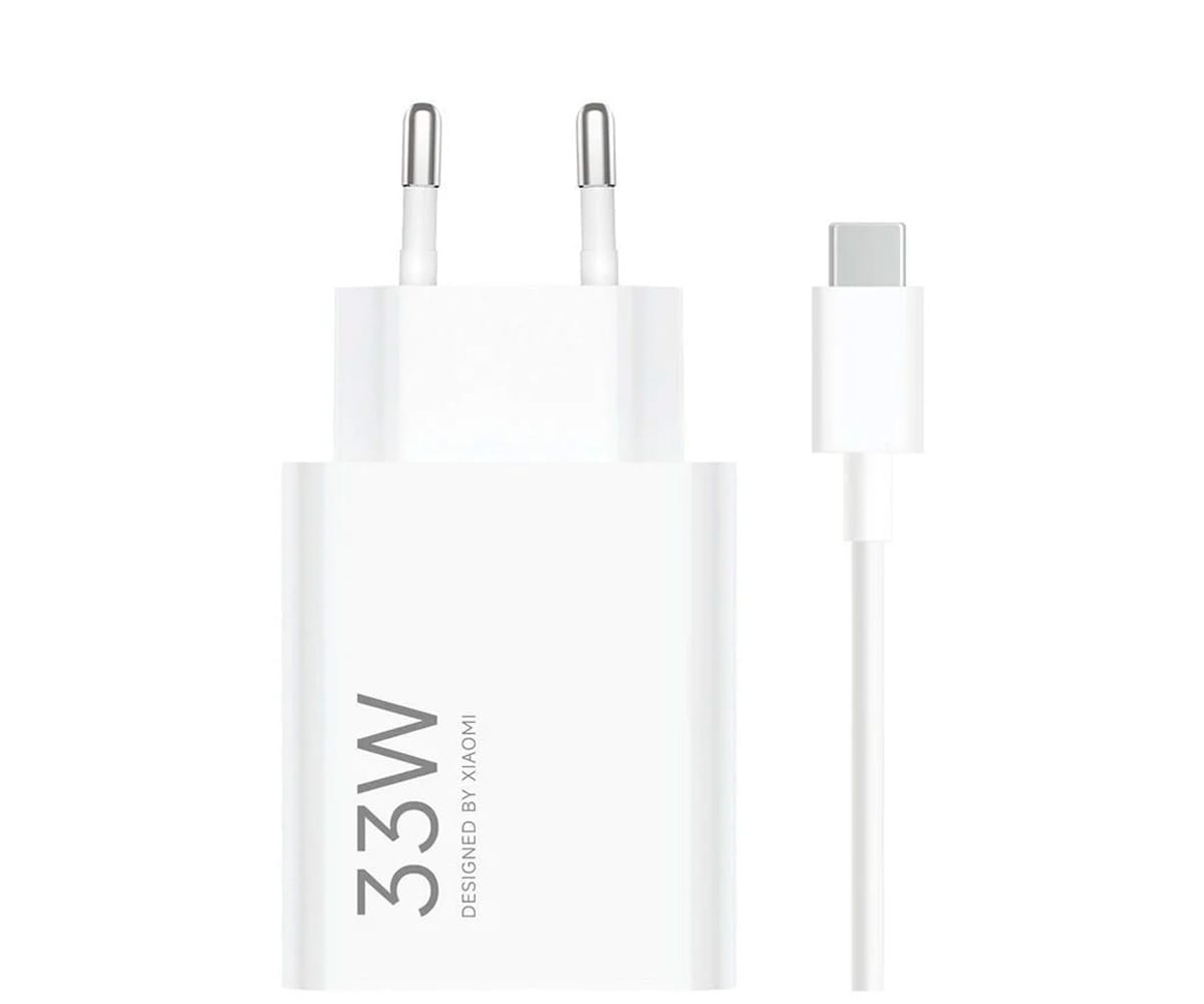 XIAOMI 33W CHARGING COMBO WHITE / CARGADOR DE RED ELÉCTRICA / USB-A A USB-C 33W